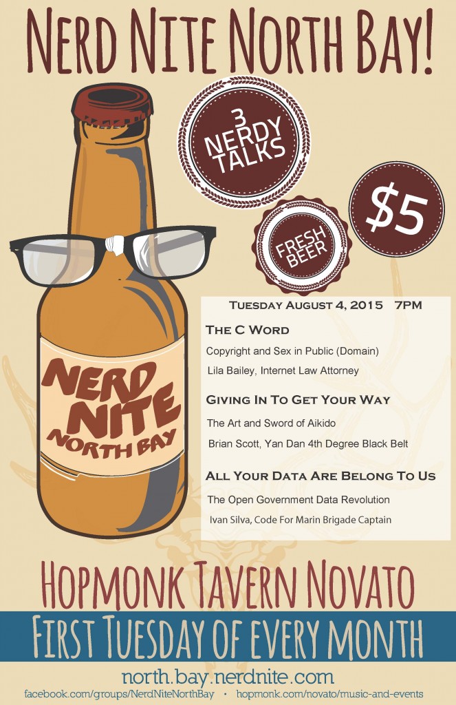Corrected NerdNite NB Poster - August Lineup